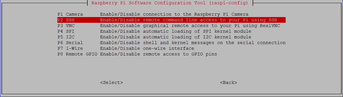 Raspi-config part 2 Raspi-configuration window