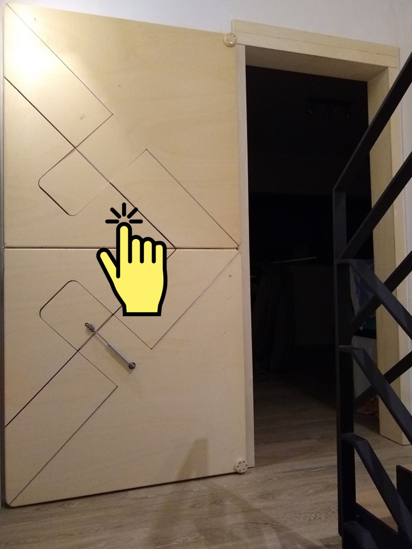 Click to start/stop the animation Origami door